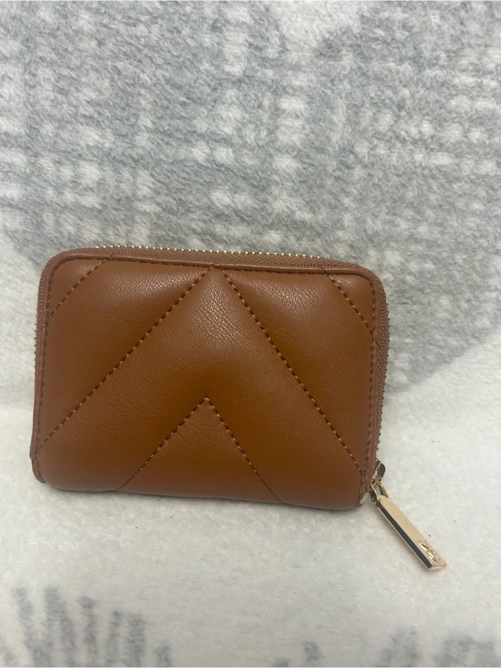 Victoria Secret tan/brown small wallet with gold hardware